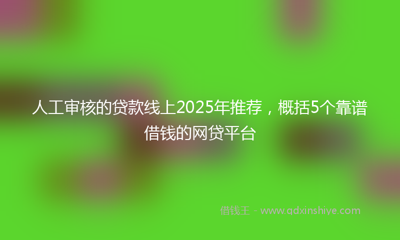 人工审核的贷款线上2025年推荐，概括5个靠谱借钱的网贷平台