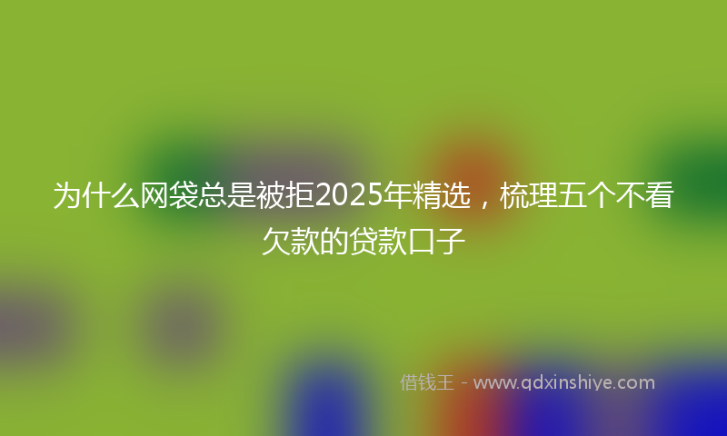 为什么网袋总是被拒2025年精选，梳理五个不看欠款的贷款口子