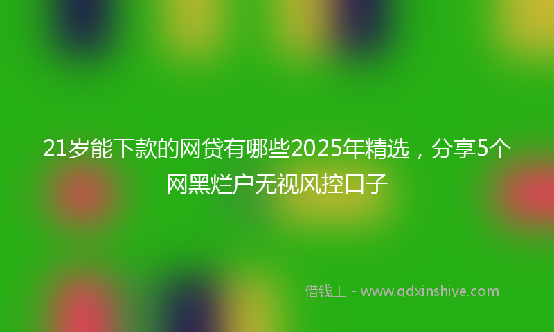 21岁能下款的网贷有哪些2025年精选，分享5个网黑烂户无视风控口子