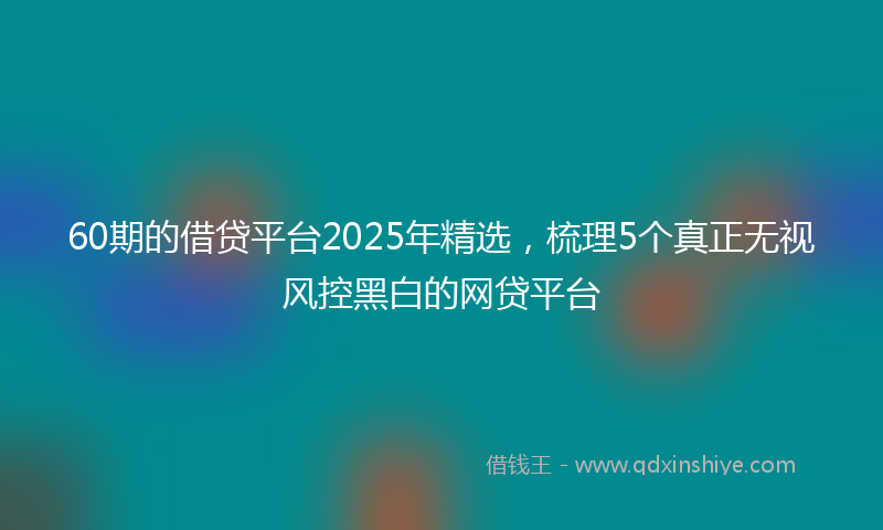 60期的借贷平台2025年精选，梳理5个真正无视风控黑白的网贷平台