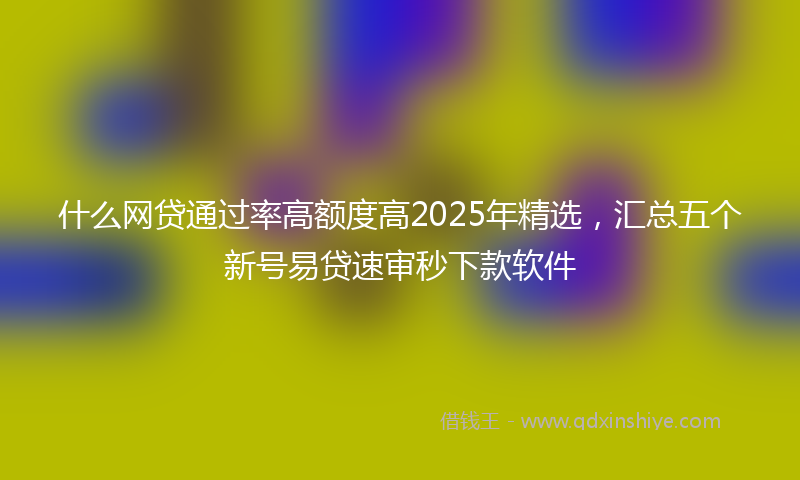 什么网贷通过率高额度高2025年精选，汇总五个新号易贷速审秒下款软件