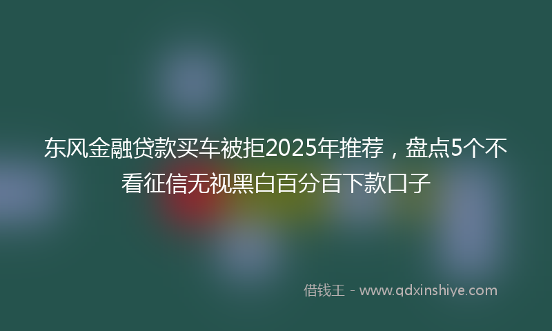 东风金融贷款买车被拒2025年推荐，盘点5个不看征信无视黑白百分百下款口子