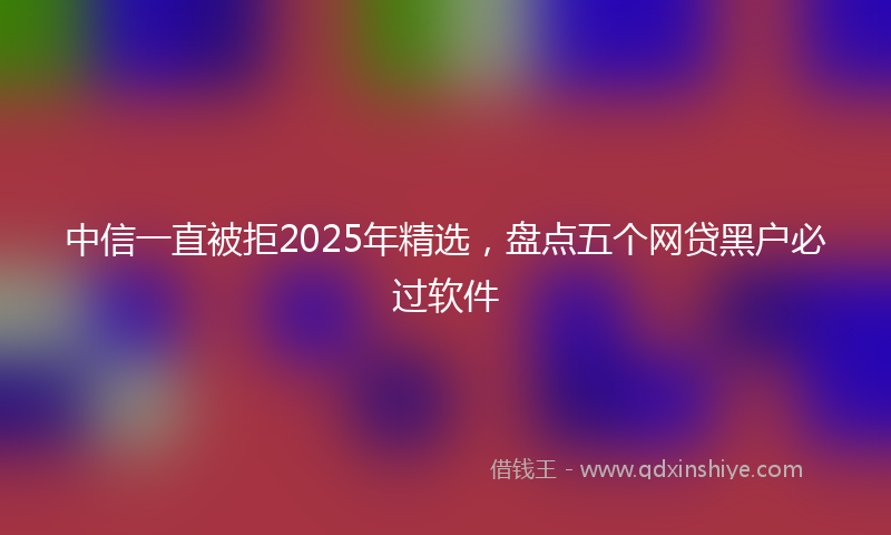 中信一直被拒2025年精选，盘点五个网贷黑户必过软件