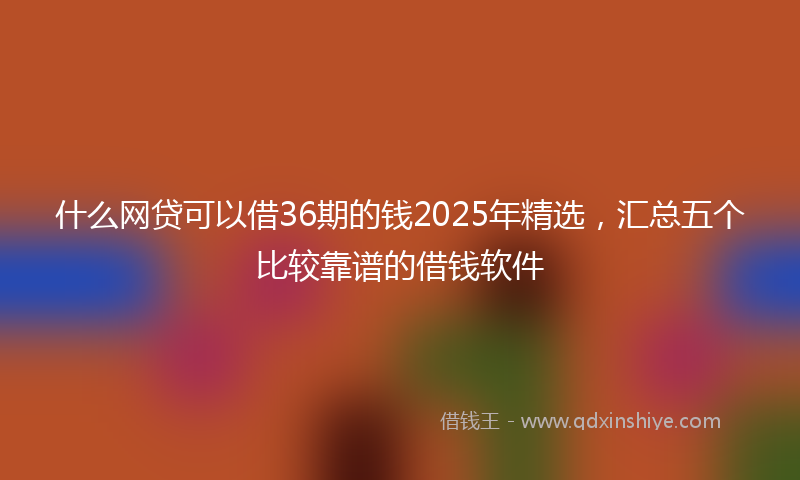 什么网贷可以借36期的钱2025年精选，汇总五个比较靠谱的借钱软件