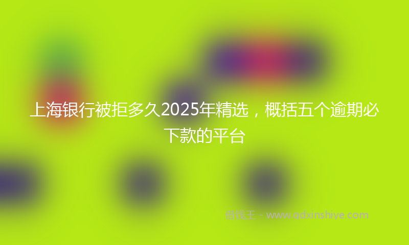 上海银行被拒多久2025年精选，概括五个逾期必下款的平台