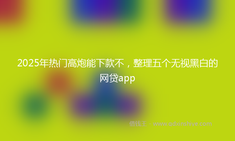 2025年热门高炮能下款不，整理五个无视黑白的网贷app