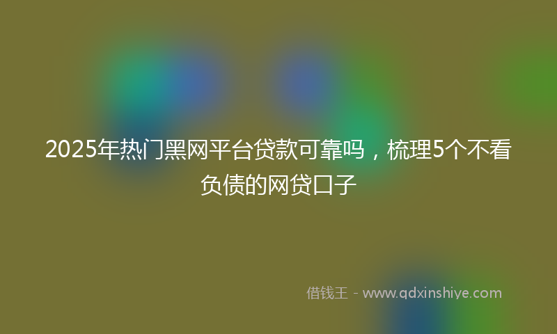 2025年热门黑网平台贷款可靠吗，梳理5个不看负债的网贷口子