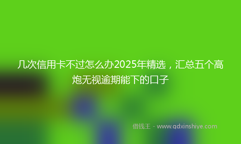 几次信用卡不过怎么办2025年精选，汇总五个高炮无视逾期能下的口子