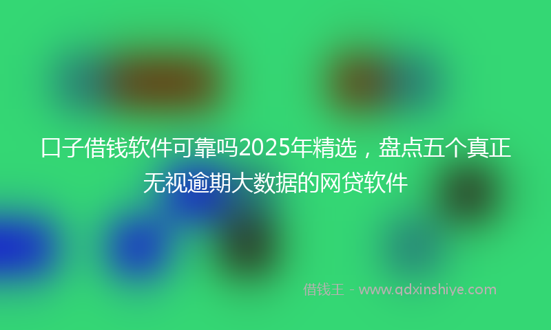 口子借钱软件可靠吗2025年精选，盘点五个真正无视逾期大数据的网贷软件