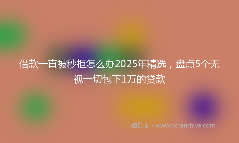 借款一直被秒拒怎么办2025年精选，盘点5个无视一切包下1万的贷款