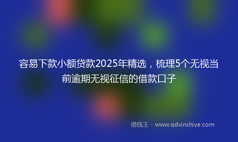容易下款小额贷款2025年精选，梳理5个无视当前逾期无视征信的借款口子