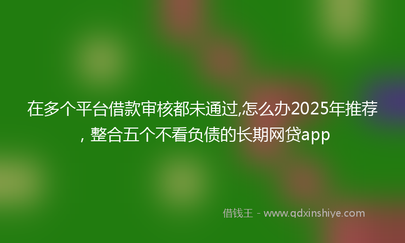 在多个平台借款审核都未通过,怎么办2025年推荐，整合五个不看负债的长期网贷app