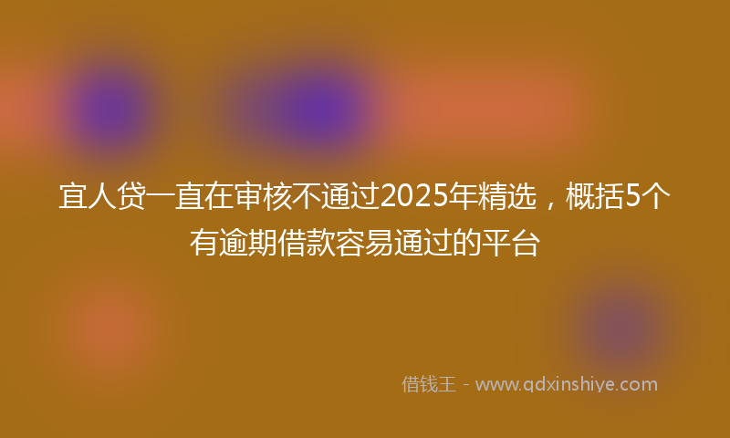宜人贷一直在审核不通过2025年精选，概括5个有逾期借款容易通过的平台