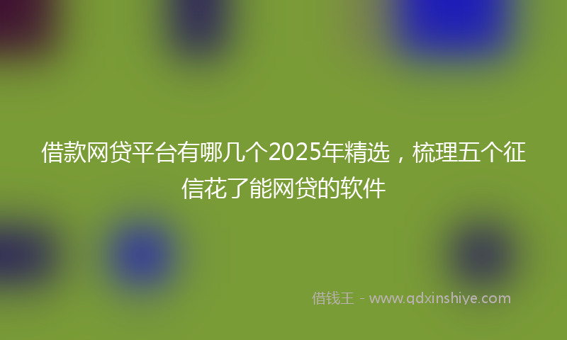 借款网贷平台有哪几个2025年精选，梳理五个征信花了能网贷的软件