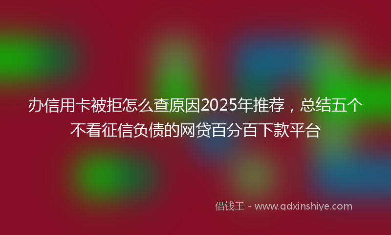 办信用卡被拒怎么查原因2025年推荐，总结五个不看征信负债的网贷百分百下款平台