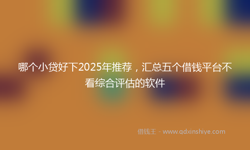 哪个小贷好下2025年推荐，汇总五个借钱平台不看综合评估的软件