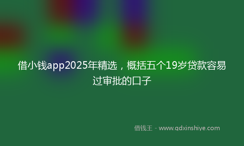 借小钱app2025年精选，概括五个19岁贷款容易过审批的口子