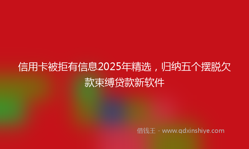 信用卡被拒有信息2025年精选，归纳五个摆脱欠款束缚贷款新软件