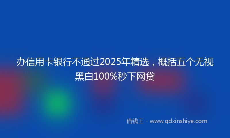 办信用卡银行不通过2025年精选，概括五个无视黑白100%秒下网贷