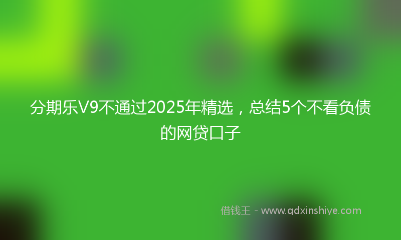 分期乐V9不通过2025年精选，总结5个不看负债的网贷口子