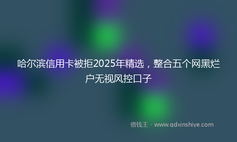 哈尔滨信用卡被拒2025年精选，整合五个网黑烂户无视风控口子