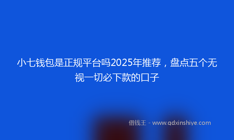 小七钱包是正规平台吗2025年推荐，盘点五个无视一切必下款的口子