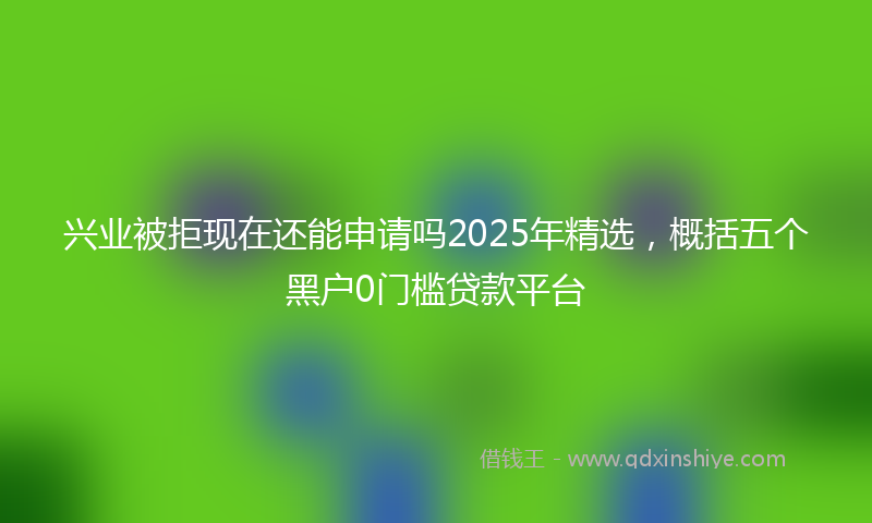 兴业被拒现在还能申请吗2025年精选，概括五个黑户0门槛贷款平台