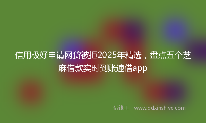 信用极好申请网贷被拒2025年精选，盘点五个芝麻借款实时到账速借app