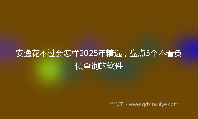 安逸花不过会怎样2025年精选，盘点5个不看负债查询的软件