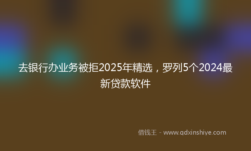 去银行办业务被拒2025年精选，罗列5个2024最新贷款软件