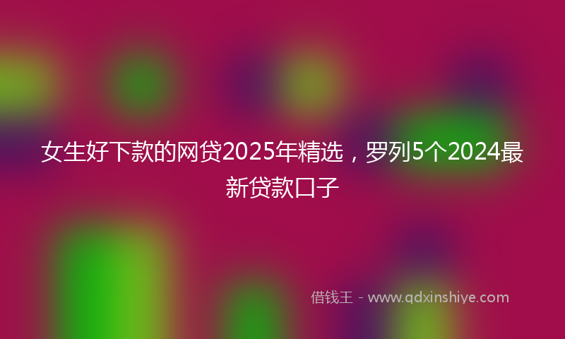 女生好下款的网贷2025年精选，罗列5个2024最新贷款口子