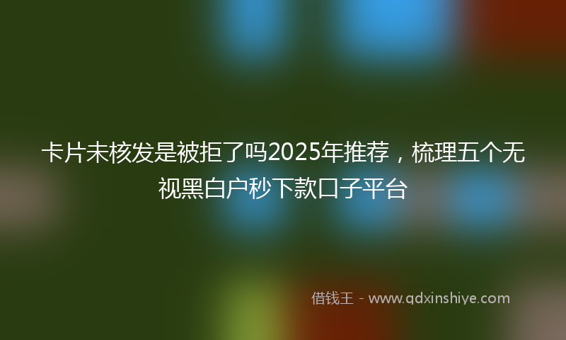 卡片未核发是被拒了吗2025年推荐，梳理五个无视黑白户秒下款口子平台