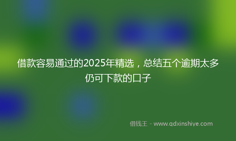 借款容易通过的2025年精选，总结五个逾期太多仍可下款的口子