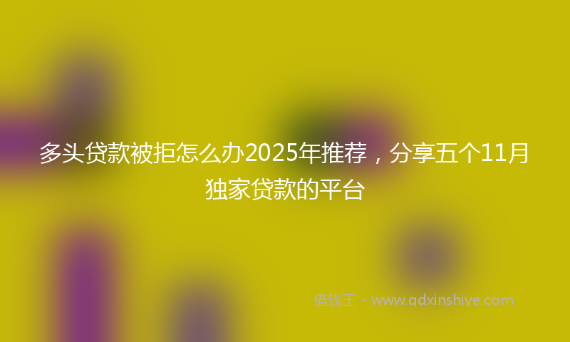 多头贷款被拒怎么办2025年推荐，分享五个11月独家贷款的平台