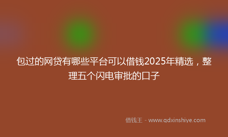 包过的网贷有哪些平台可以借钱2025年精选，整理五个闪电审批的口子