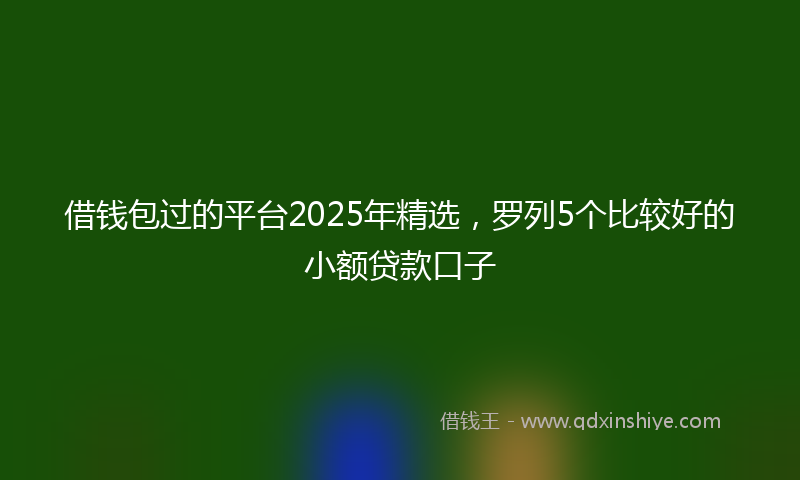 借钱包过的平台2025年精选，罗列5个比较好的小额贷款口子