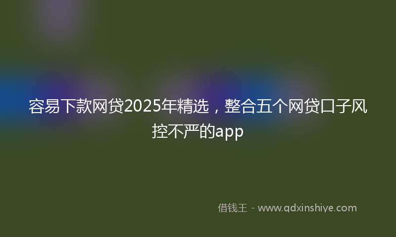 容易下款网贷2025年精选，整合五个网贷口子风控不严的app