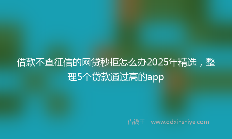 借款不查征信的网贷秒拒怎么办2025年精选，整理5个贷款通过高的app