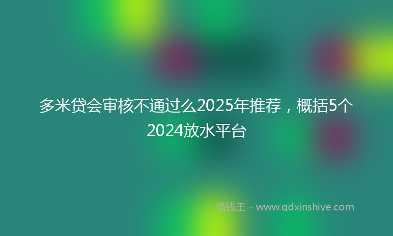 多米贷会审核不通过么2025年推荐，概括5个2024放水平台