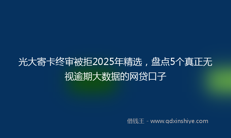 光大寄卡终审被拒2025年精选，盘点5个真正无视逾期大数据的网贷口子