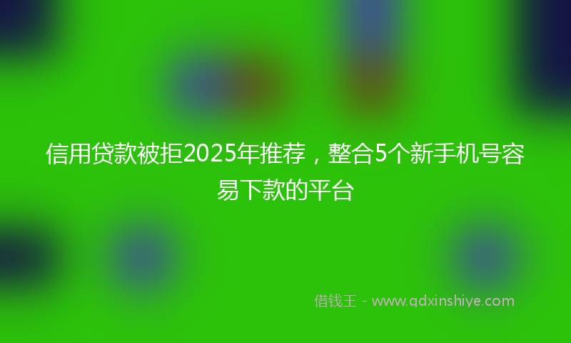 信用贷款被拒2025年推荐，整合5个新手机号容易下款的平台