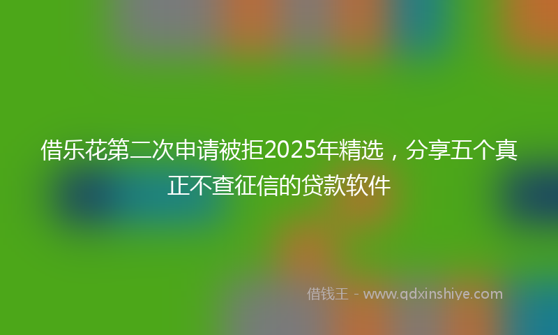 借乐花第二次申请被拒2025年精选，分享五个真正不查征信的贷款软件