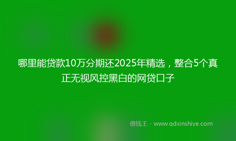哪里能贷款10万分期还2025年精选，整合5个真正无视风控黑白的网贷口子
