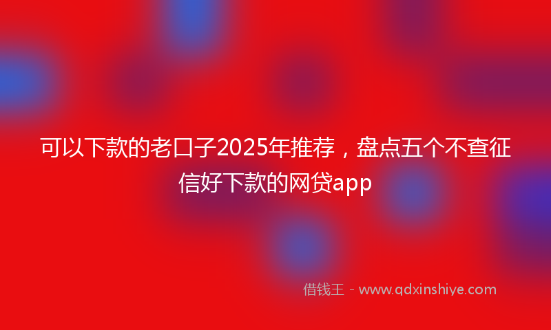 可以下款的老口子2025年推荐，盘点五个不查征信好下款的网贷app
