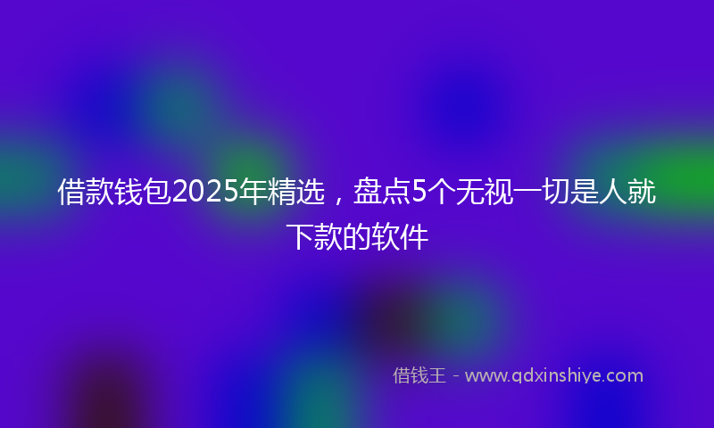 借款钱包2025年精选，盘点5个无视一切是人就下款的软件