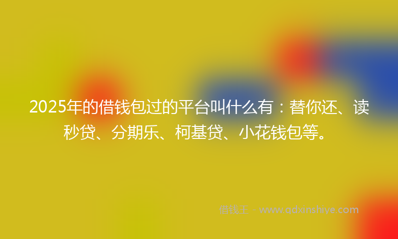 2025年的借钱包过的平台叫什么有：替你还、读秒贷、分期乐、柯基贷、小花钱包等。
