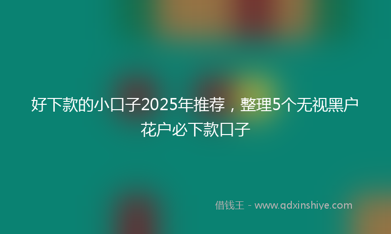 好下款的小口子2025年推荐，整理5个无视黑户花户必下款口子