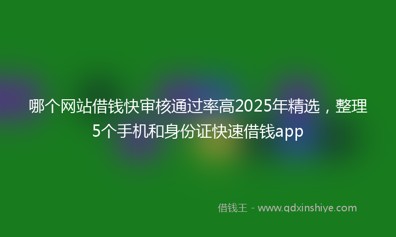 哪个网站借钱快审核通过率高2025年精选，整理5个手机和身份证快速借钱app