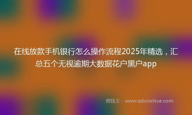 在线放款手机银行怎么操作流程2025年精选，汇总五个无视逾期大数据花户黑户app
