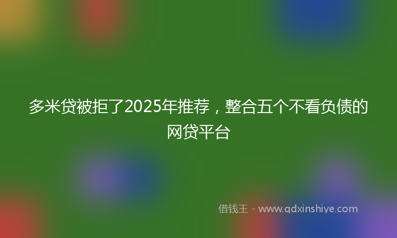 多米贷被拒了2025年推荐，整合五个不看负债的网贷平台